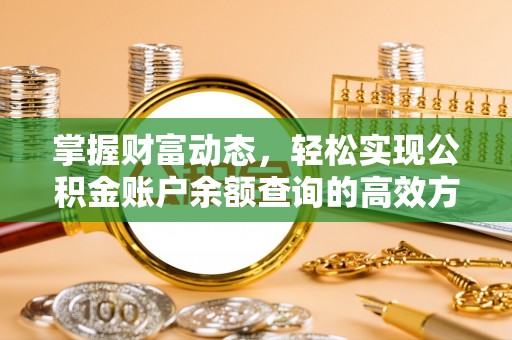闻喜掌握财富动态，轻松实现公积金账户余额查询的高效方法