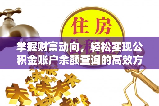 闻喜掌握财富动向，轻松实现公积金账户余额查询的高效方式