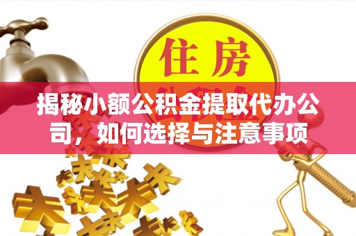 闻喜揭秘小额公积金提取代办公司，如何选择与注意事项