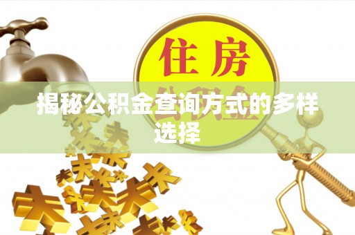闻喜揭秘公积金查询方式的多样选择
